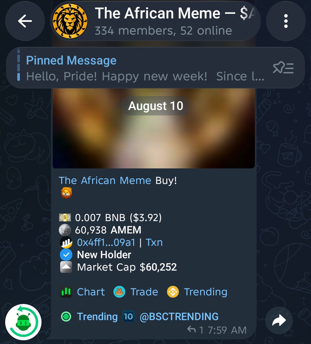SirBenefit's tweet photo. $AMEM has hit a new ATH of $60k.

This is a sign that $100K is close, so is $200k, $500k, $1M... $17M...

All by a community that has refused to give up. 

The millions will be our starting point!

Don't be late, join the Pride.🦁

CA: 0x0B9237Fc2D9b2bA19023ddBCCF0Dd649092bb649 https://t.co/wEbK61YDW0