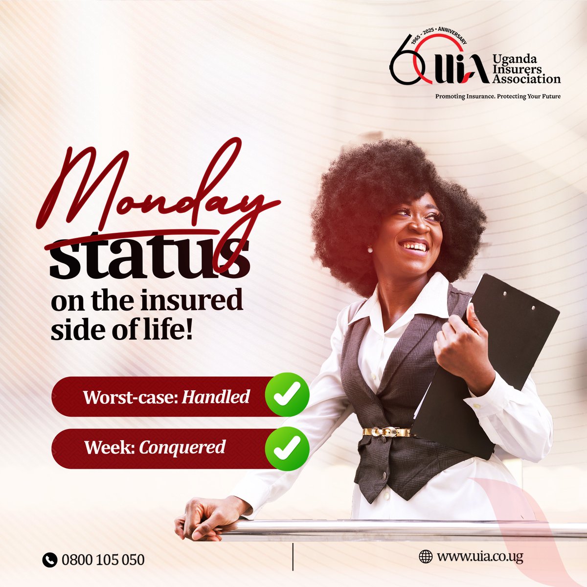 The_UIA's tweet photo. Mondays are smoother, brighter & more certain on the insured side of life!
#MondayStatus #GetInsured https://t.co/lyh4ljoHmC