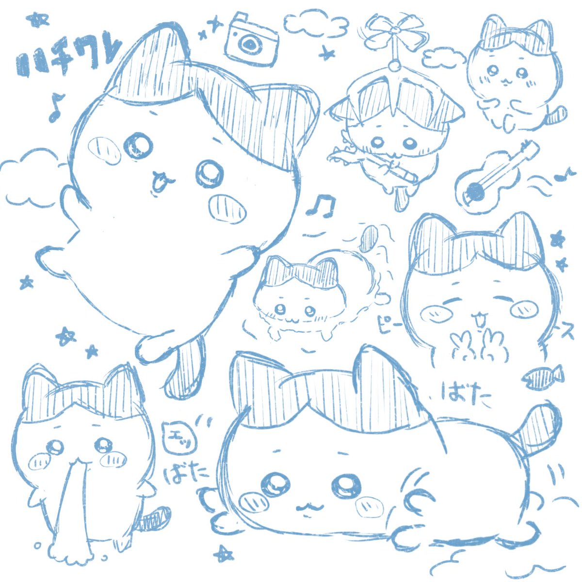 O5Moan's tweet photo. ハチワレ #ちいかわファンアート https://t.co/AKtFHFmmeY