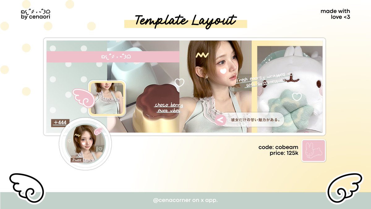 cenacorner's tweet photo. [ #bealanja ] help repost, tysm.

special 8.8 — flash sale template layout moodie only 100k/ea &amp; 150k for 2 templates (B1G1) beginner friendly, all materials can be recolor &amp; retext. available basic tutorial. kindly knock dm for order! (10-11 august) 🙌🏻 https://t.co/SpVPidrVTo