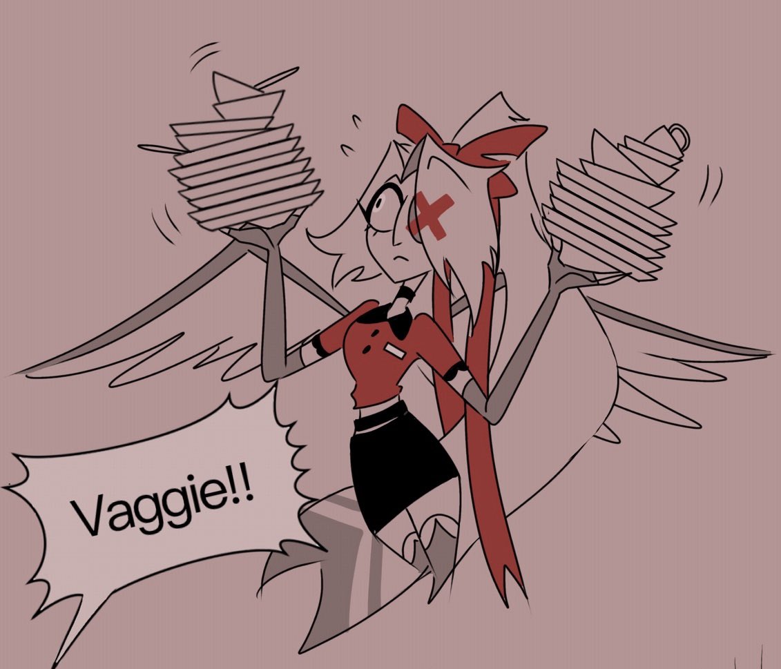 uMgSlOKj4lR8VM4's tweet photo. 🍽️❣️
#chaggie #HazbinHotel 
#HazbinHotelfanart https://t.co/H2x2dXbSJg