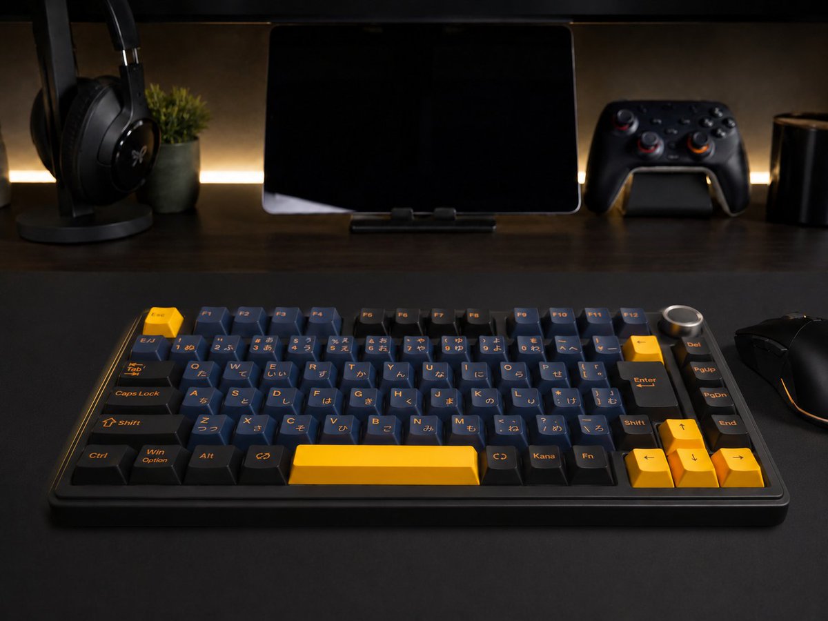 JAPAN_AULA's tweet photo. #AULA #F75J #ThunderBlack
落ち着いたブラックに、映えるアクセントカラー。
Reaper Switchならではの心地よい打鍵感と、
「コトコト」と響く上質なタイピング音。
見た目も使い心地もこだわった一台です。
#ReaperSwitch #ゲーミングキーボード #キーボード #デスク環境 #ガジェット #日本語配列 https://t.co/NF20FtNkN6