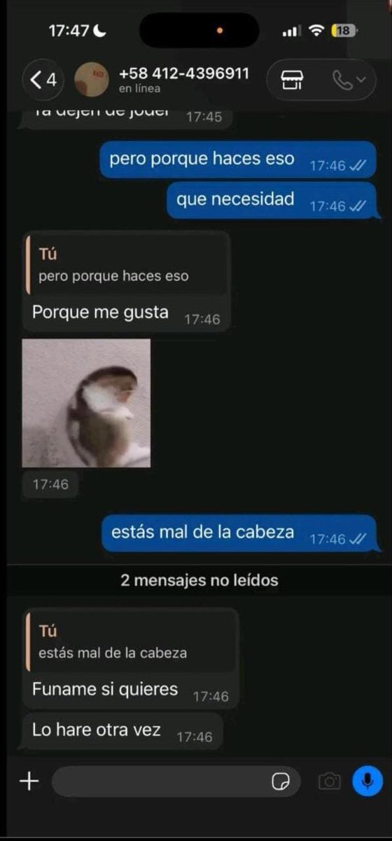 aurwfulll's tweet photo. ‼️Chats y el ig de la "Ex-novia" o "novia" del enfermo mental ‼️‼️ https://t.co/OEWba2YZTO