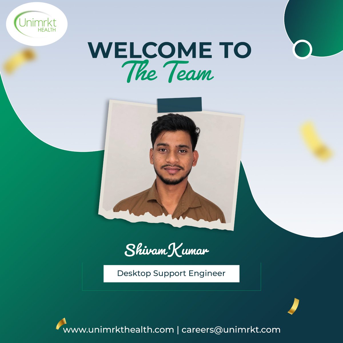 UnimrktHealth's tweet photo. We're delighted to welcome our newest team member to Unimrkt Healthcare! 🎉
Wishing you a successful and rewarding journey filled with growth, learning, and exciting opportunities. Welcome to the team!
#UnimrktHealthcare #JoinOurTeam #CareerOpportunities #HiringNow #WorkWithUs https://t.co/gdP1XHsvhd