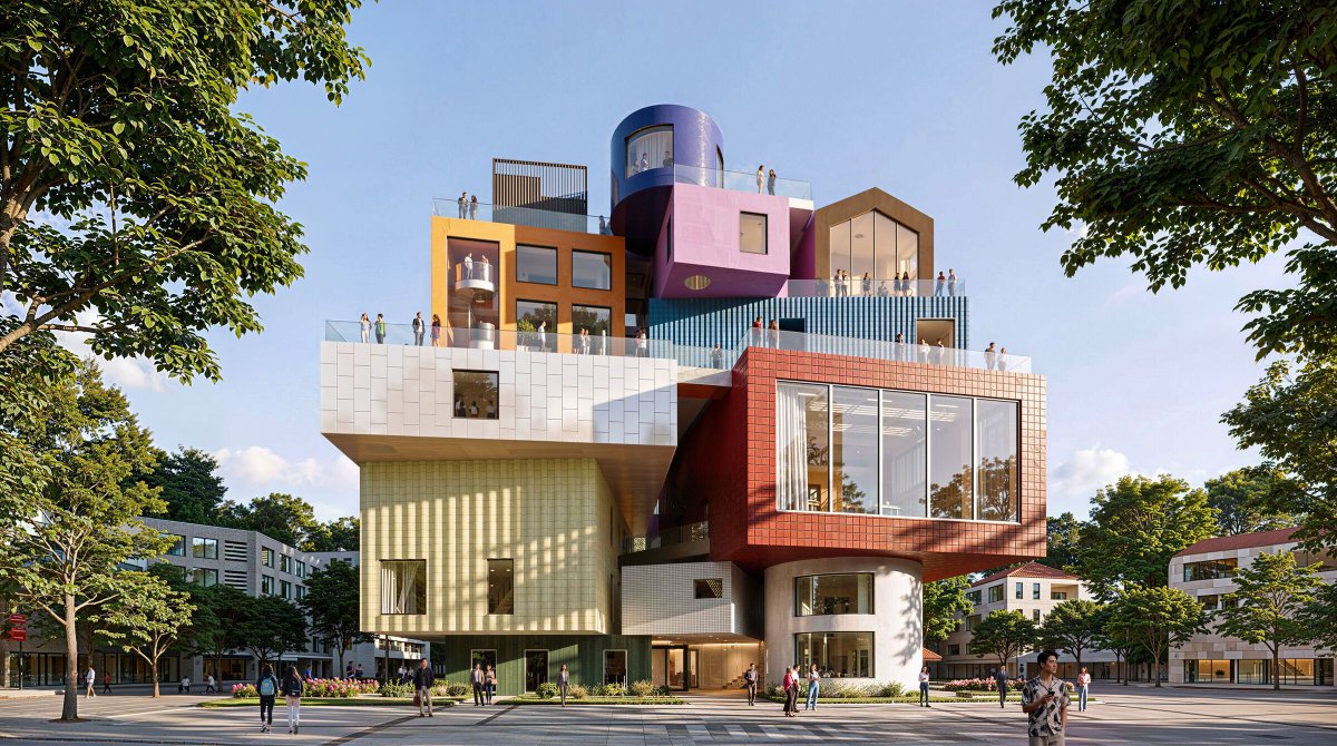 Archello's tweet photo. MVRDV’s Bihailou Art Village in Shenzhen reimagines the commercial centre @MVRDV as a vertical cultural landscape. 
https://t.co/dmA0gmV5xh 

#Materiality #AdaptiveArchitecture #UrbanDesign https://t.co/MiodcJACtr