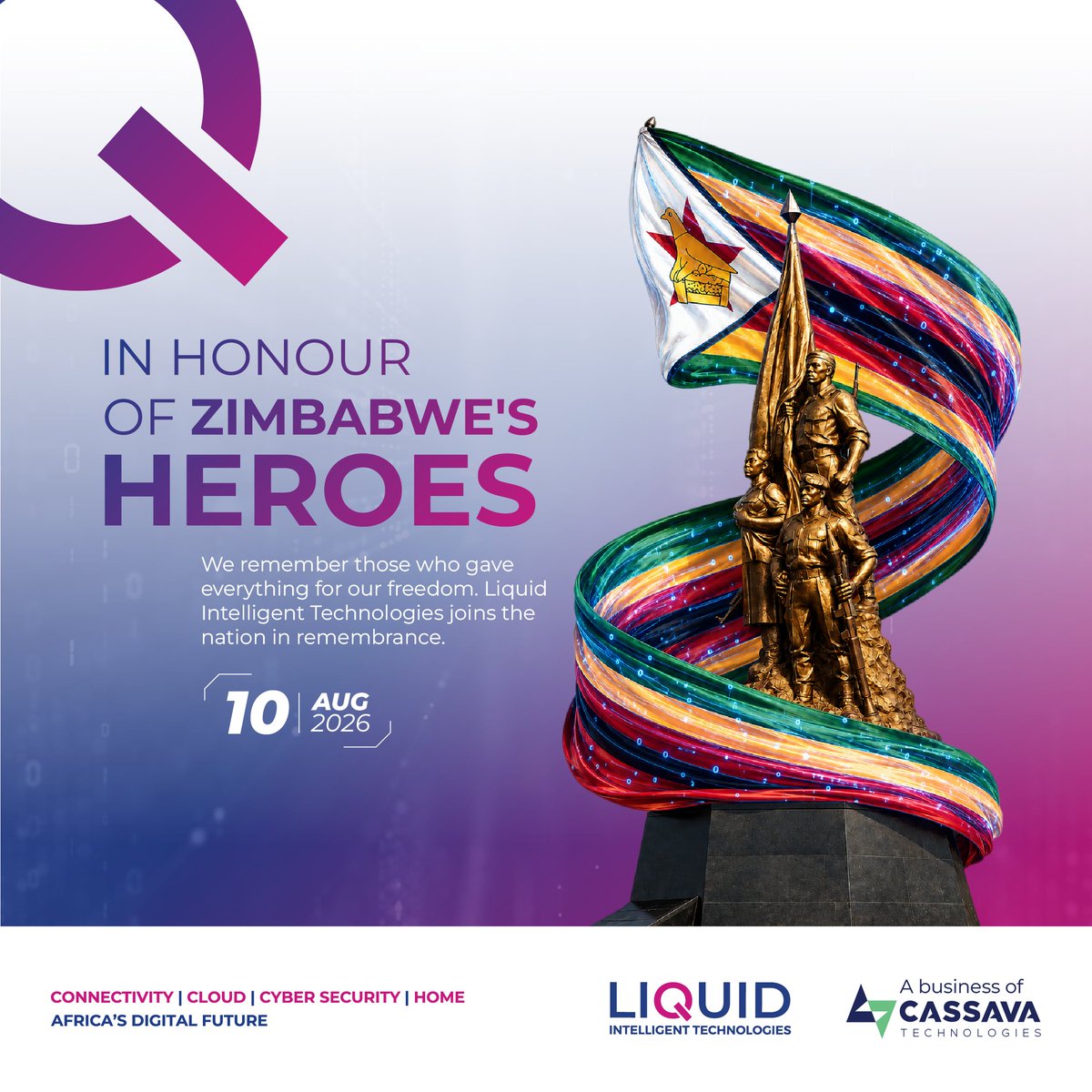LiquidInTechZW's tweet photo. Today, we remember the heroes whose courage and sacrifice shaped our nation.

Their legacy lives on in every step we take towards a stronger, more connected future. https://t.co/NB8YOOwRYw
