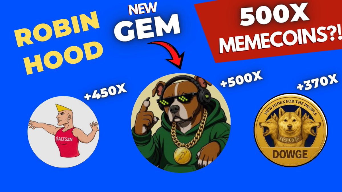 CryptoGemsx100X's tweet photo. 🚨 500X MEMECOINS?!? 🚨

👉COULD THIS NEW *ROBINHOOD MEMECOIN* BE THE NEXT 500X MONSTER?! 💎💎💎

@GoodCoinRH 
@DJI6930 
@ALTSZN_Solana 

WATCH HERE 👇👇👇

https://t.co/4ODjs8rDEC https://t.co/A02nFGU6SN