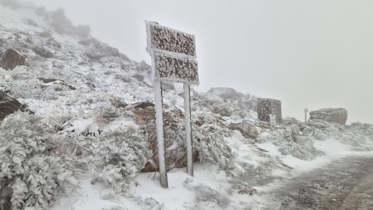 SABCNews's tweet photo. Snowfall seen on the Swartberg Pass between Oudtshoorn and Prince Albert in the Little Karoo, Western Cape. For more, visit https://t.co/Pcfl4Rcee4 

Credit: Sphiwe Hobasi https://t.co/7cYXmimO0X