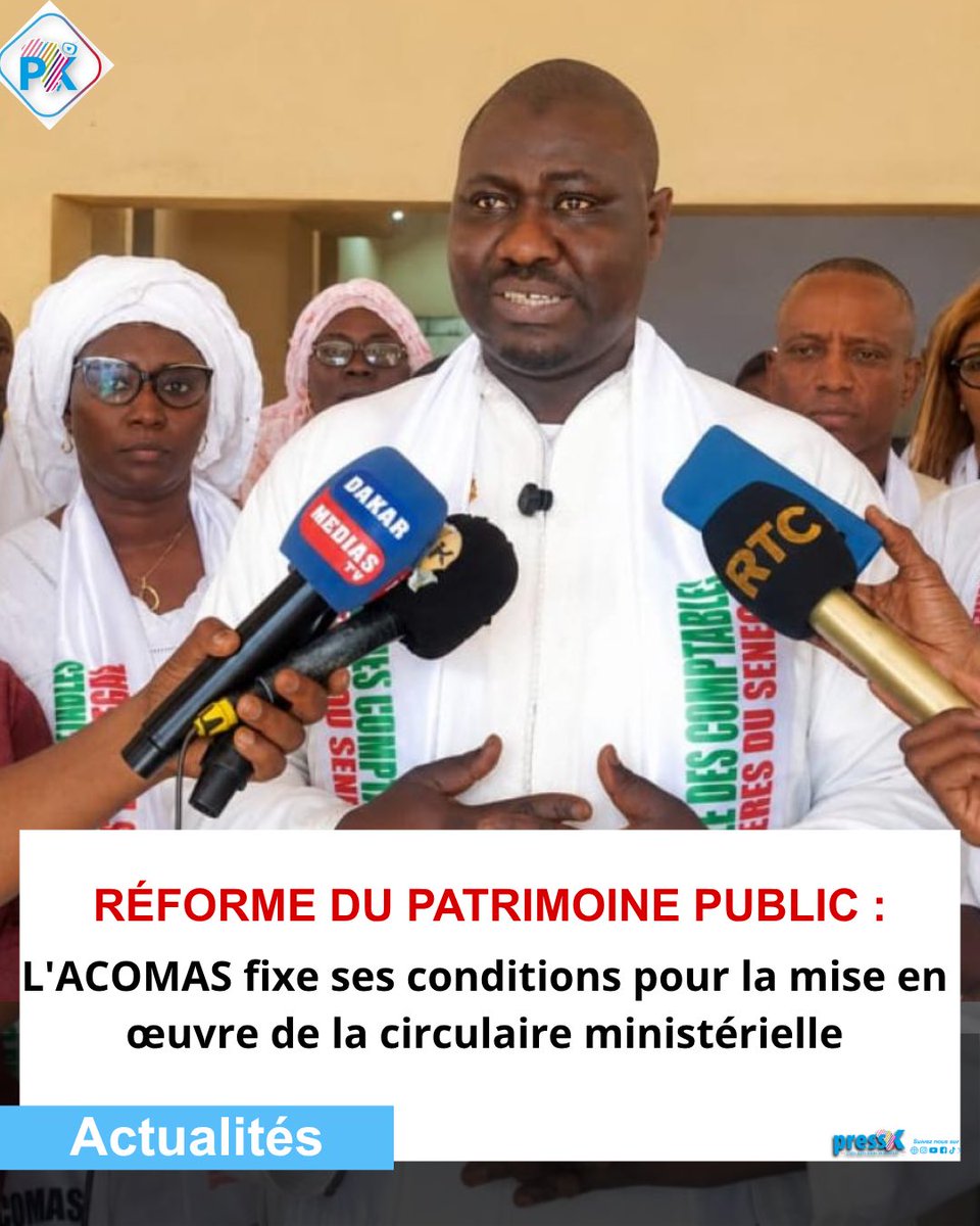 Pressafrik's tweet photo. Réforme du patrimoine public : l’ACOMAS conditionne sa mise en œuvre à plusieurs exigences
https://t.co/WST9yehqVk
#ACOMAS #PatrimoinePublic #Réforme #CirculaireMinistérielle #Sénégal #Actualité https://t.co/nWxVxwG3un