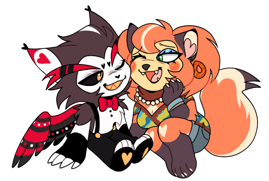deersourire's tweet photo. made another hazbin oc to ship with husk, her name is Ramona #hazbinhotel https://t.co/Pao1O5hwXT