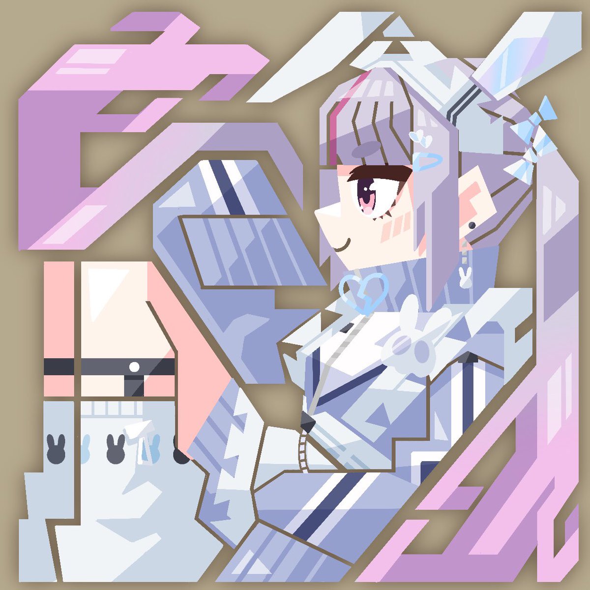 drawing_aokubii's tweet photo. モンハンのアイコン風に描いてみた🐰🍭
 #ミミ画 https://t.co/DZpO7plXyt