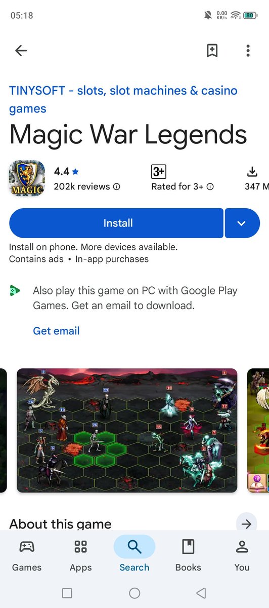 ValenceHyd's tweet photo. Just noticed a huge amount this game ads..wtf wrong with people who installed it and even PAYED for?! I mean, do they have a clue that those devs (btw named "tinysoft — slot machines and casino") stole from their precious Heroes of Might and Magic and not gonna pay for copyright? https://t.co/rDbPWkIcM7