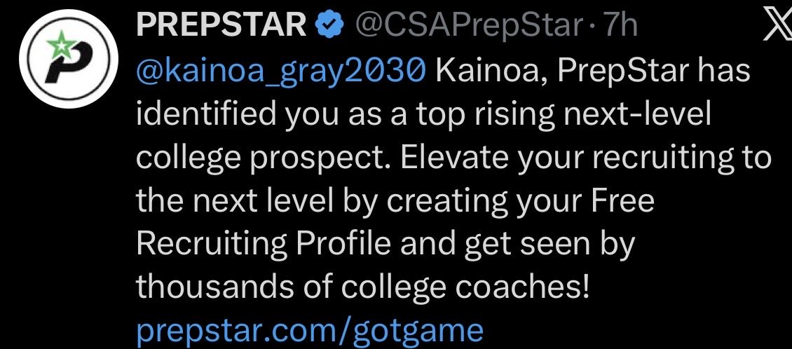 kainoa_gray2030's tweet photo. Thank u @CSAPrepStar for the awesome wright up let’s get it this year  I can’t wait for HS ball @CoachKerfoot3 @chrisculig @CoachLup @Tamir_Hill4 @BKKnightsFB @PGregorian @CalFootball https://t.co/GP8a99mLu8