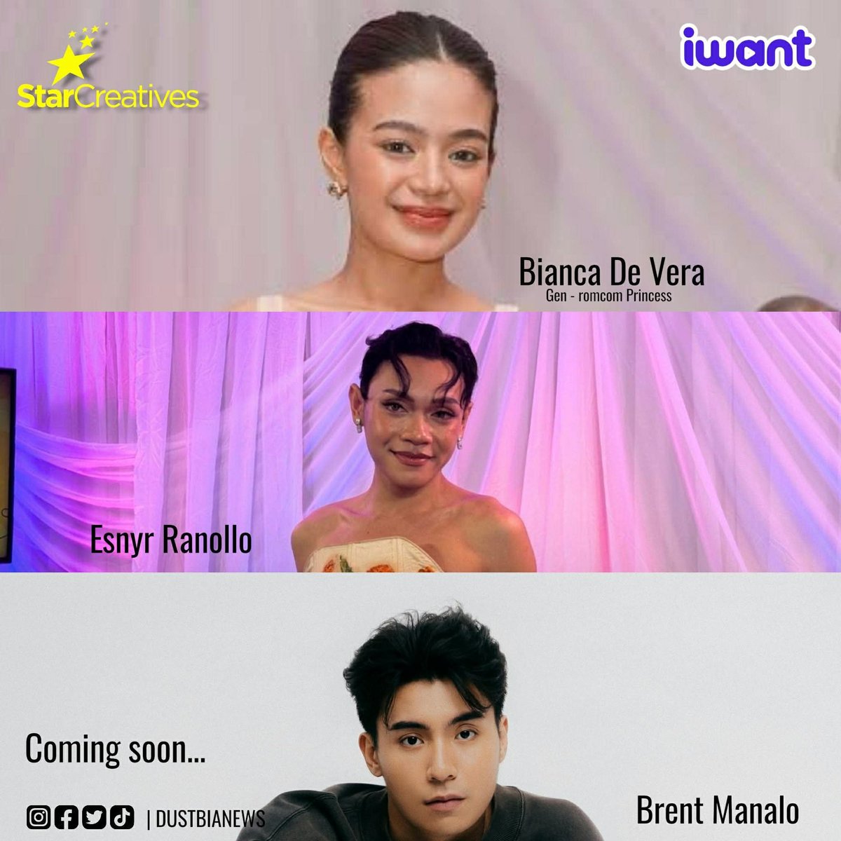 DUSTBIANEWS's tweet photo. Your next binge-watch is here 😍
Star Creatives presents a new microdrama series 
top billed by Bianca De Vera, Esnyr Ranollo, and Brent Manalo.

Coming soon on iWant!
#BiancaDeVera #EsnyrRanollo #BrentManalo #StarCreatives #iWant

@brentymanalo | @biancadeveraa | @esnyrrr https://t.co/et5oJ3fHql