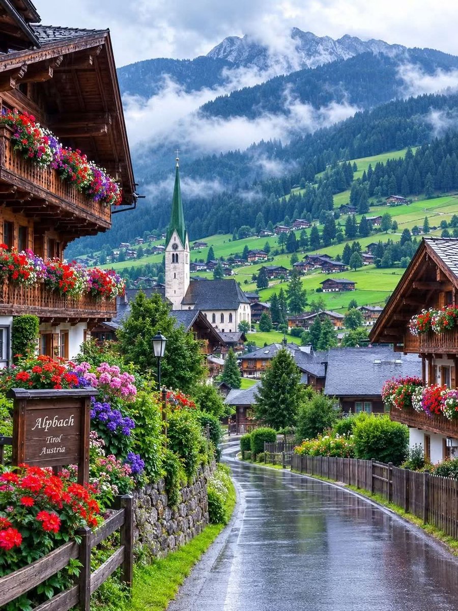 PureNatureHub's tweet photo. Rainy day, Austria 🇦🇹 https://t.co/X2w0wOg6KM