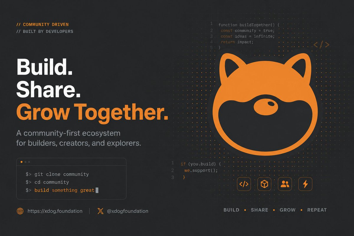 xdogfoundation's tweet photo. XDOG Foundation is born. 🐾

Created by the XDOG community, it began with a meme, but our journey goes beyond it.

Our purpose is to unite community, culture, and builders while deeply cultivating the long-term growth of the @XLayerOfficial ecosystem.

This is just the beginning. https://t.co/VFW7Ti9DJi