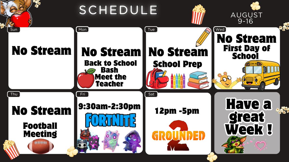 britt_srsly's tweet photo. 🚨 Gremlin Schedule Update! 🚨

My kids start school Wednesday! 😭 
I officially have 2 high schoolers + 2 elementary schoolers! 📚
I’m taking a few days off to enjoy their first days, so we’re back FRIDAY @ 9:30AM CST /10:30AM EST!

🎮 Fortnite
✨ Sprite Hunting
😈 Gremlin Chaos
See y’all Friday! 💚
