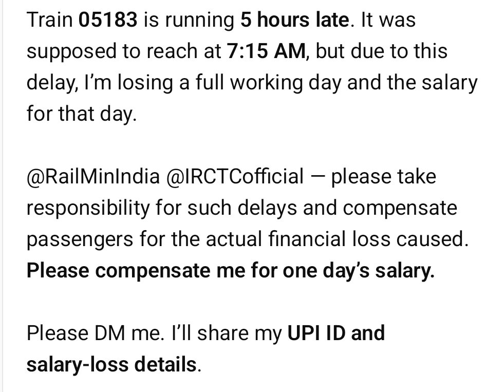shashi_b_11's tweet photo. @RailMinIndia @IRCTCofficial
#IndianRailways #TrainDelay #RailwayDelay https://t.co/T7XmUOwDgH