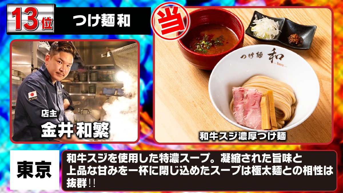 daitsukemenhaku's tweet photo. 【ラー1GP予選｜第13位】

つけ麺和
「和牛スジ濃厚つけ麺」

和牛スジの濃密な旨みを極太麺で受け止める。
食べたい人はRP！

📆10/10〜11/15
📍新宿・大久保公園
🕐11:00〜21:00
🍜食べ比べサイズ800円／2杯セット1500円
　　通常サイズ1,200円

#つけ麺和 #ラー1GP https://t.co/AacTfZNBYs