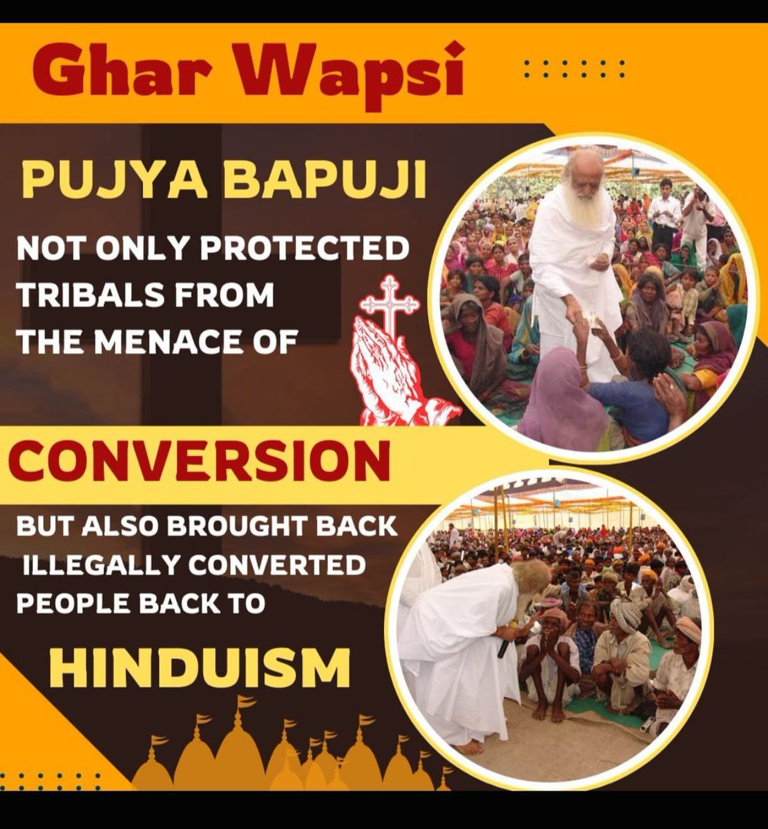 Sadhna108's tweet photo. Sant Shri Asharamji Bapu कहते है
सनातन संस्कृति के लिए कोई कुछ बोल दे और हम 'हीं हीं..कर दें, चुप रहें..नहीं❗हमारी अपनी जहां तक योग्यता है, वहां तक तन-मन जीवन को लगाकर भी Dharma Ki Raksha का कर्तव्य पालन करो आज सनातन पर संकट है विधर्मी इसे नष्ट करने पर तुले हुए है।#JagoHindu https://t.co/qvhm5K7SW3