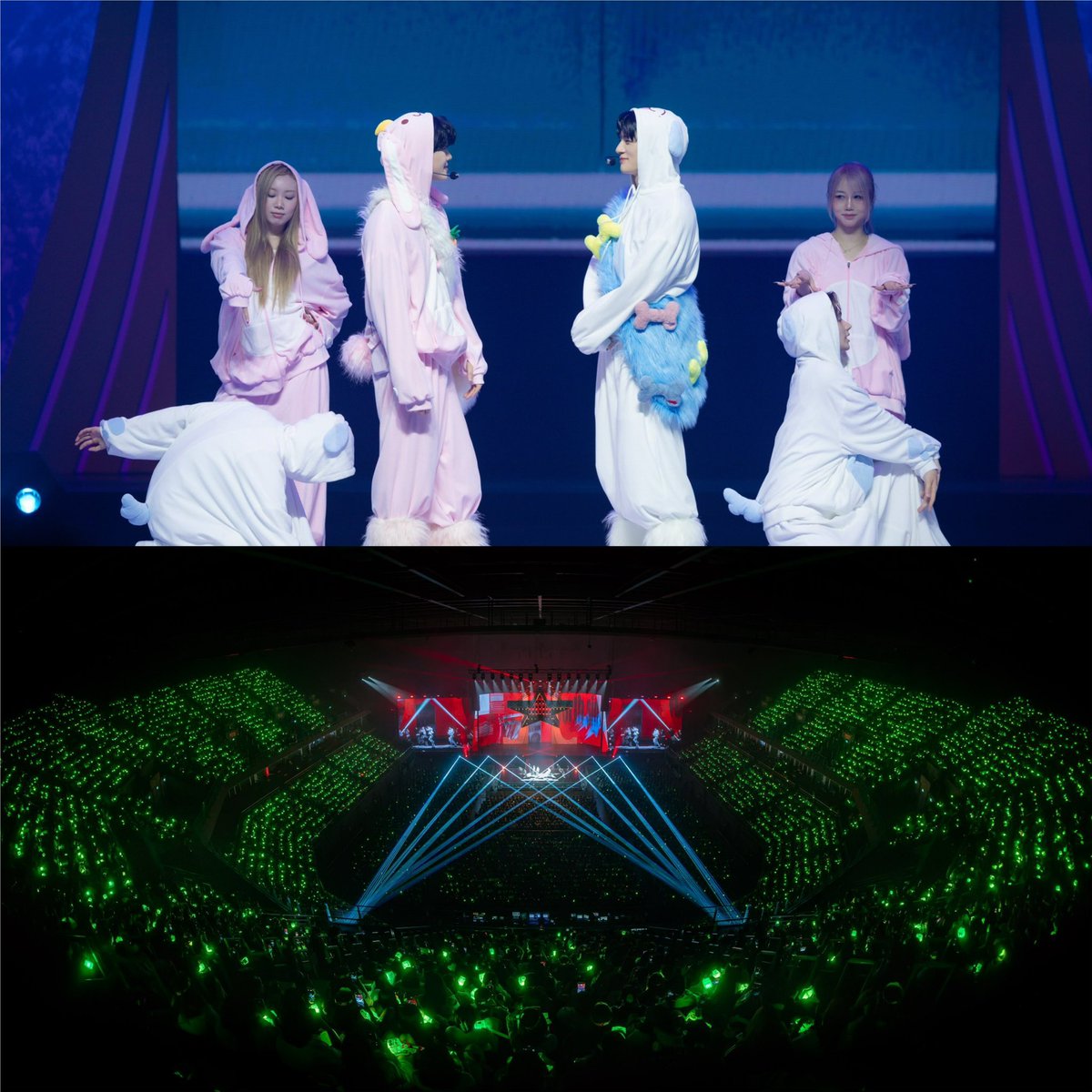 pximaie's tweet photo. เป็นแฟนมีตที่อึ้งมาก (นี่แค่แฟนมีต) ที่สุดท้ายจัด 3 วัน อิมแพค อารีน่า sold out รวด รวมผู้ชม 27,000 คน คือละแฝดบอกจะกลับมาใหม่แบบที่มีเพลงเยอะขึ้น กลับมาใหม่ในรูปแบบคอนเสิร์ต แฝดเก่งมากๆ มีคนรักแฝดเยอะเลย เติบโตขึ้นอีกแล้วอ่ะ ㅠㅠ 🩵🩷🐶🐰

#NCTJNJM_FANMEETING_TOUR_DUALITY https://t.co/2QhfuQpGTE
