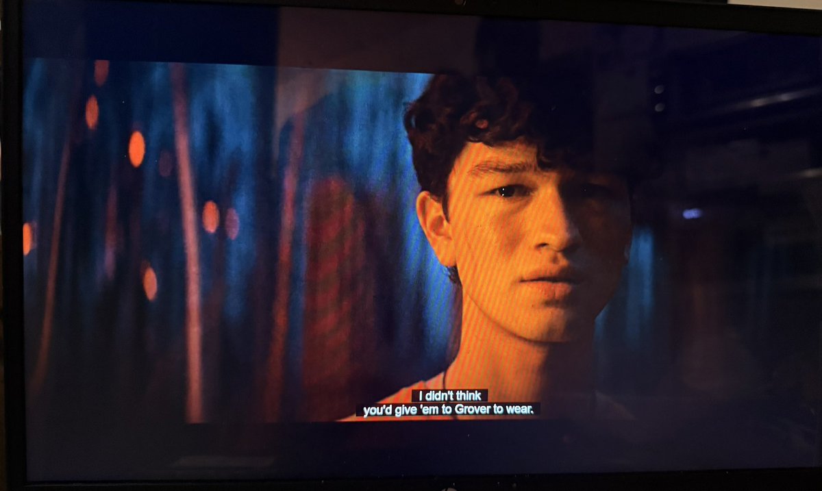 boonpjo's tweet photo. I’m a day behind on the #PercyJackson watch party 🔱🌊 this is my fav scene from episode 8. heartbreaking to watch for percy &amp; annabeth 
I’m NOT a luke defender/apologist but I think about how luke felt hurt by percy when they’ve been bonding about what it means to be a demigod https://t.co/F47QAN6f16