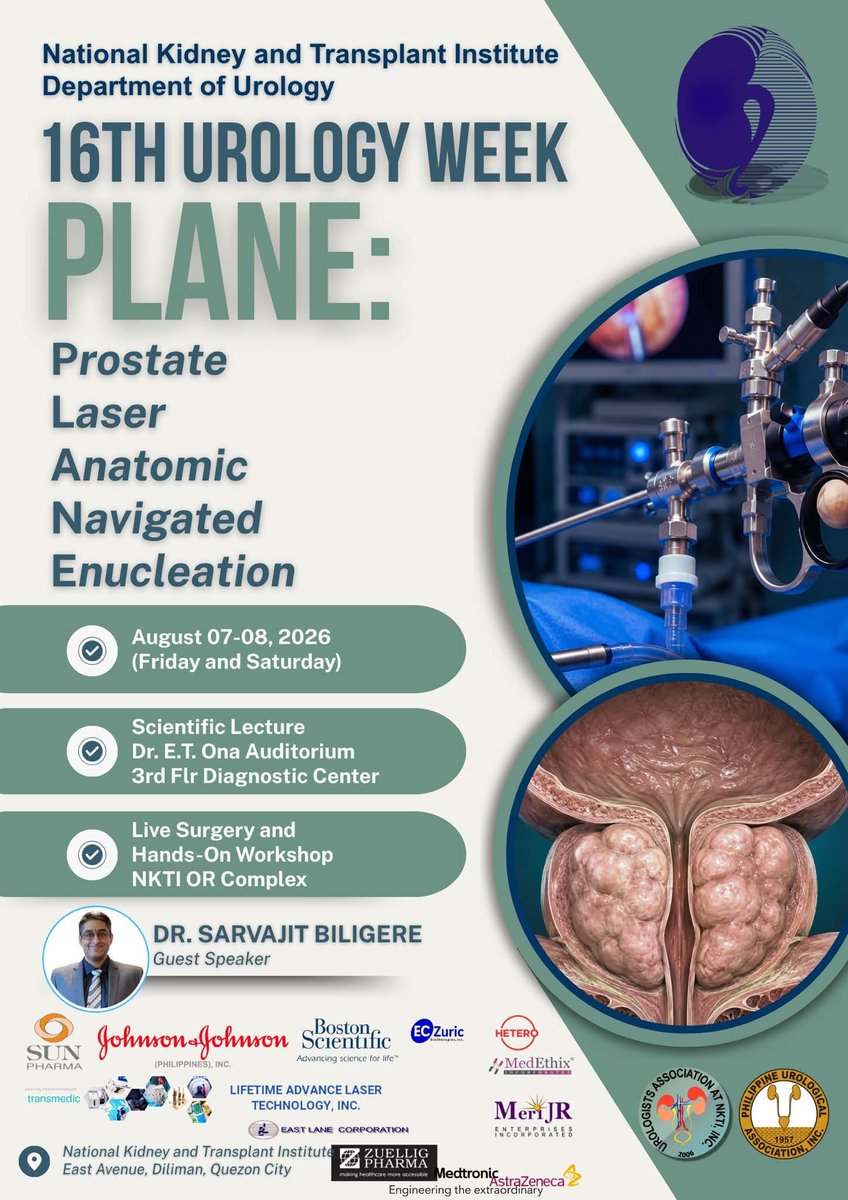 doc_sarvajit's tweet photo. A big 🙏 to @MonetteBragais for the kind invitation and warm hospitality at #NKTI Philippines.
Gr8 to see the enthusiasm for #AEEP amongst the Uro community.
Glad to have contributed to the excellent #PLANE workshop. Brilliant exchange of ideas @iamdockarl #Urosome #AUSET https://t.co/TdVEUcCcUt
