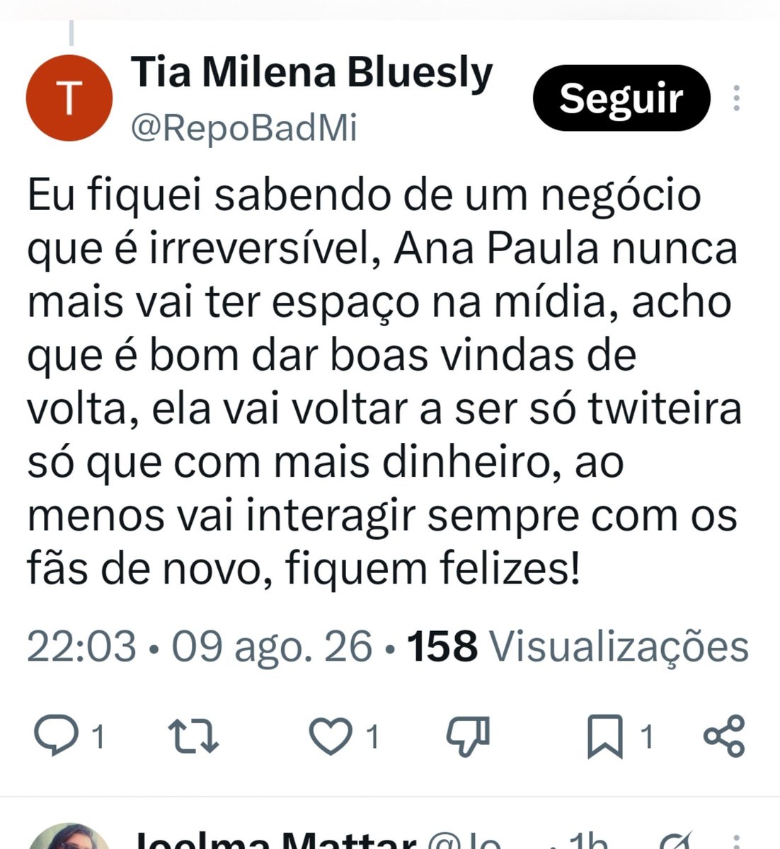 Sheracomenta's tweet photo. Se eu que sou solo recebi conversa que a desequilibrada da fav dela vazou, imagine o que não foi falado pra esse povo? Credo!!! https://t.co/3fH4zBEjh9