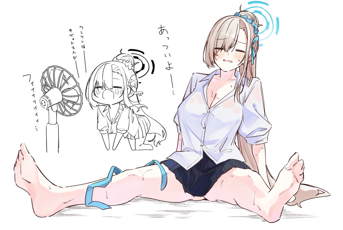 usa_otome_'s tweet photo. 髪まとめててもあついよ～！ https://t.co/0etvf3n0N8