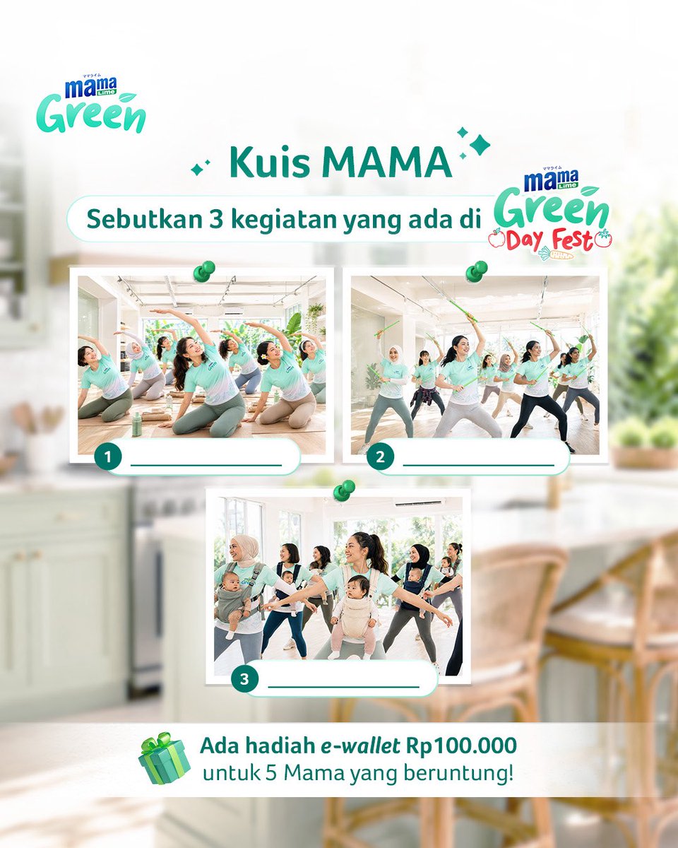 MAMA_Indonesia's tweet photo. ✨ Saatnya #KuisMAMA! ✨

Siapa yang masih ingat keseruan MAMA Lime Green Day Fest?🤔

Yuk, buktikan seberapa inget Mama sama rangkaian acaranya!
Sebutkan 3 kegiatan yang ada di MAMA Lime Green Day Fest di kolom reply. 👇 https://t.co/EqE5UtWgPu