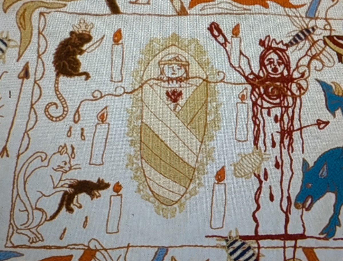 BzzzLady's tweet photo. Helaena's weaving of the rats, b&amp;c, the funeral, herself in the aftermath as she also discovered her pregnancy OH MY GOD https://t.co/siWxag8Eti
