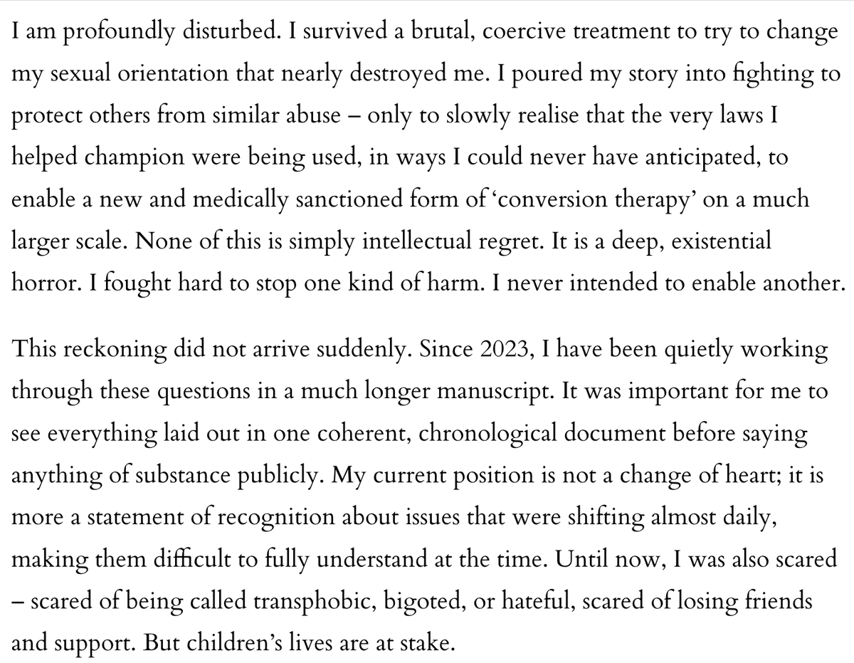 ostensiblygay's tweet photo. Wow. This is a heart-rending read. 

We have a duty to ensure that kids who will be adult gays and lesbians can always grow up to be intact and healthy. https://t.co/EkwnQ4zLt2