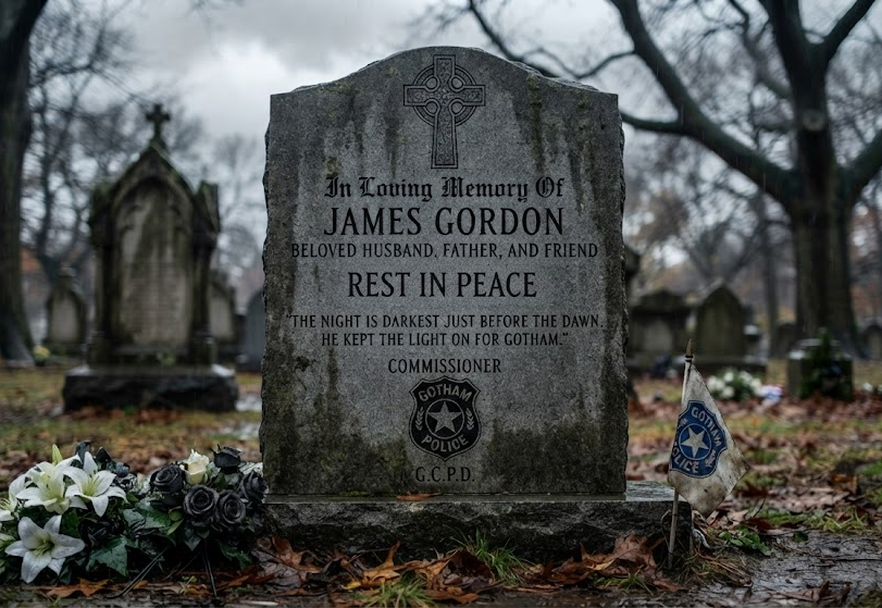 TheBAU_'s tweet photo. The rain in Gotham didn’t fall so much as it anchored itself to the slate rooftops and the black hoods of parked cruisers, weighing everything down with a chill that reached straight through wool and overcoats.

At the cemetery behind St. Jude’s, the sea of dark umbrellas > https://t.co/IQjjNl4wR7