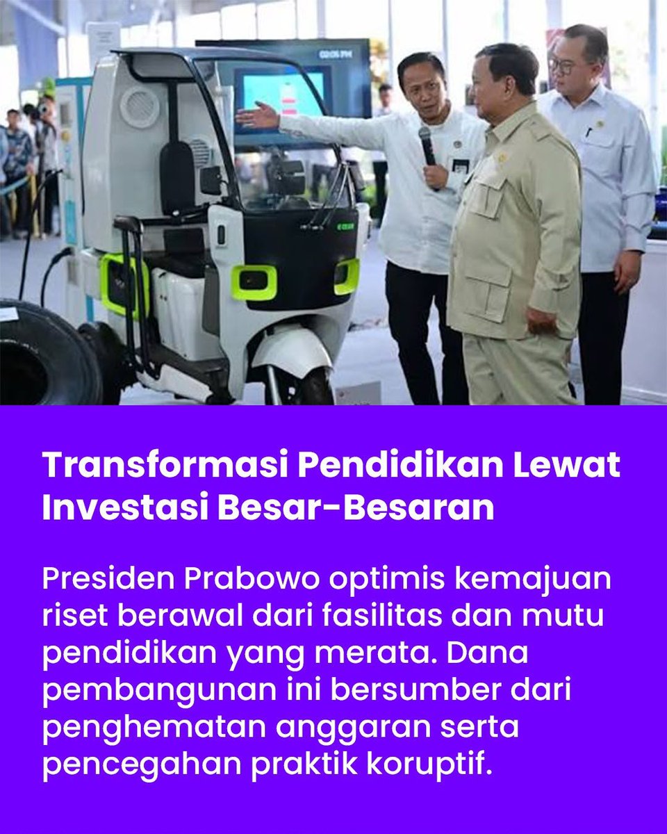 westlahwfed's tweet photo. #InvestasiBesarPendidikan menjadi langkah nyata untuk Dorong Riset &amp; Inovasi Nasional https://t.co/qtZUI6uopH