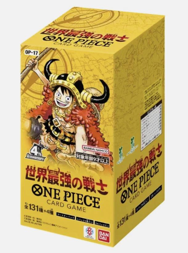oversea_trend's tweet photo. ワンピースカード世界最強の戦士【OP-17】海外フリマでBOXの売り切れ続出😱😱

約36,287 円で在庫が全て売り切れ…
今回は海外勢のニーズも相まって価値が相当高騰しそうですね🔥🔥 https://t.co/I9gGkAMClt