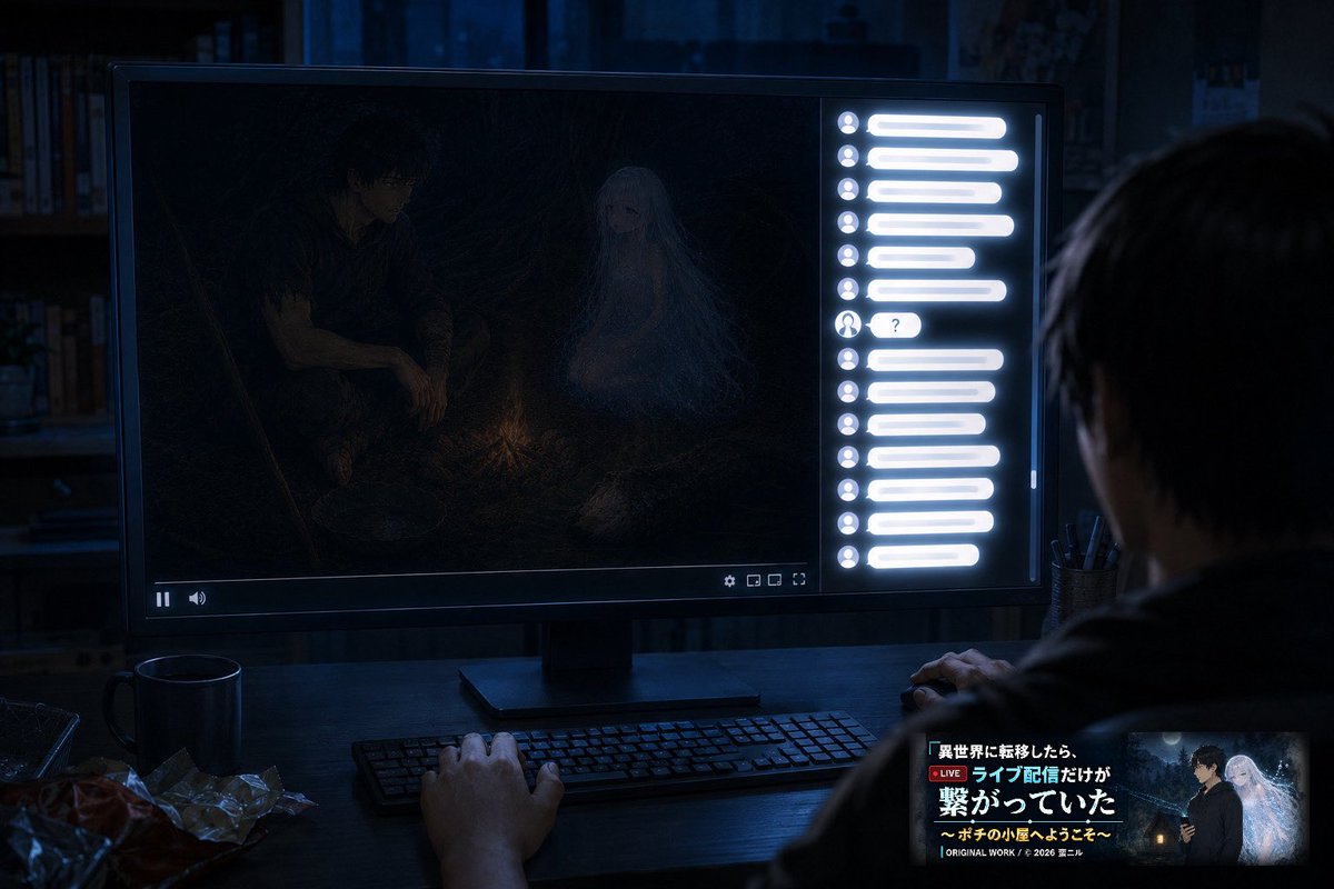 VanirJPN's tweet photo. 「異世界に転移したら、ライブ配信だけが繋がっていた ～ポチの小屋へようこそ～ / 第10話　見えていないのは、本人だけ」投稿しました！ https://t.co/KgsWO7wVpO #narou #narouN1462MN

#ポチの小屋
#小説家になろう
#カクヨム
#Web小説
#小説更新
#異世界転移 https://t.co/MOViotkr95