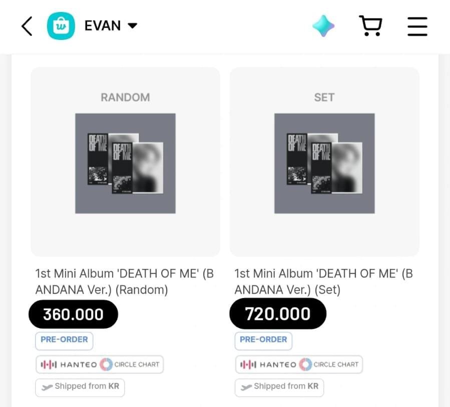 aceevan_12's tweet photo. [PAID PROMOTE] INSTAGRAM 

🖤 EVAN DEBUT ALBUM — DEATH OF ME 🖤

Hi guys! 👋🏻
@cegilsnoona x @wulandariindah
lagi open PO non-profit untuk album debut Evan — Death of Me! 🫶🏻

Harga yang tertera hanya harga asli dari Weverse, tanpa tambahan keuntungan yaa🤍
Untuk EMS + tax, nanti https://t.co/6FyokDbhDA