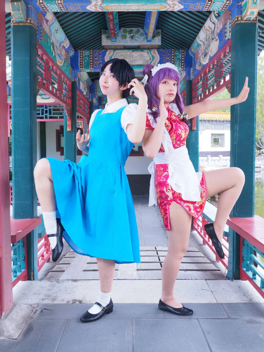 ann___38's tweet photo. 【コスプレ】

らんま1/2

『ウォーアイニーとは絶対に
言えない状態なのですが🍜』

乱馬＠indoor_taimanya 
あかね＠ann___38 
シャンプー＠lkmkaga_ 
📷️＠sandara1986 https://t.co/WcyaKRVMIC