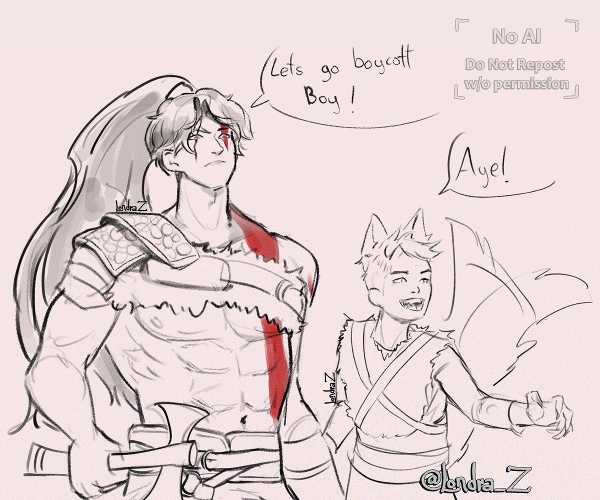 LondraZ_art's tweet photo. Oook here goes nothing lol the masses (2) have spoken!! 

tbh I really wanted to share this even if it goes to the void but was really fun drawing extra buff Rafayel aaaa

#ValkoisLoved   #BringBackValko #全世界都爱敖尹 https://t.co/QU99gLEifH