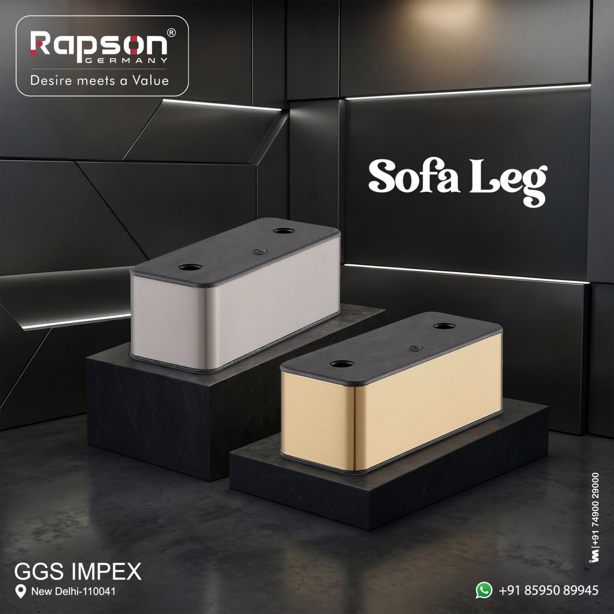 ibais_hardware's tweet photo. GGS IMPEX | New Delhi 🏢

SOFA LEG

Mr. Pawan Garg - +91 85950 89945
WhatsApp: https://t.co/nvQDxPop4Q
.
#GGSImpex #KitchenAccessories #WardrobeAccessories #AluminumProfile #HardwareFittings #ArchitecturalHardware #FurnitureFittings https://t.co/WBULuhDkLi