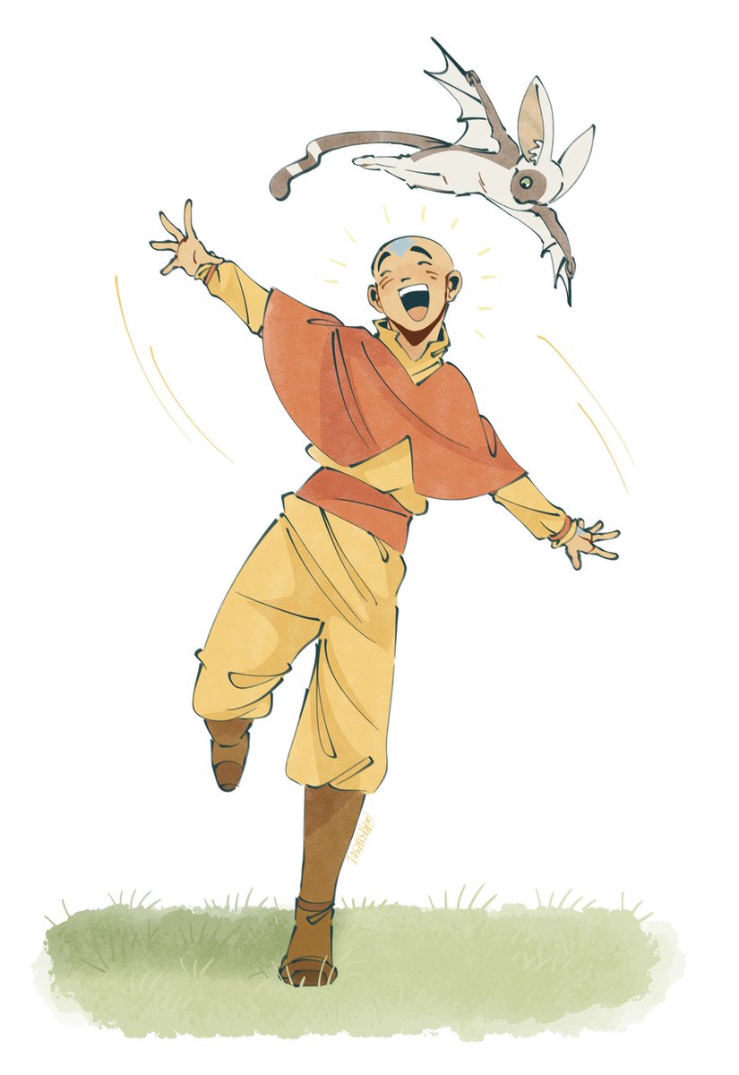 kosiksol's tweet photo. Aang warm-up #atla #aang #momo https://t.co/2UOggtZlcM