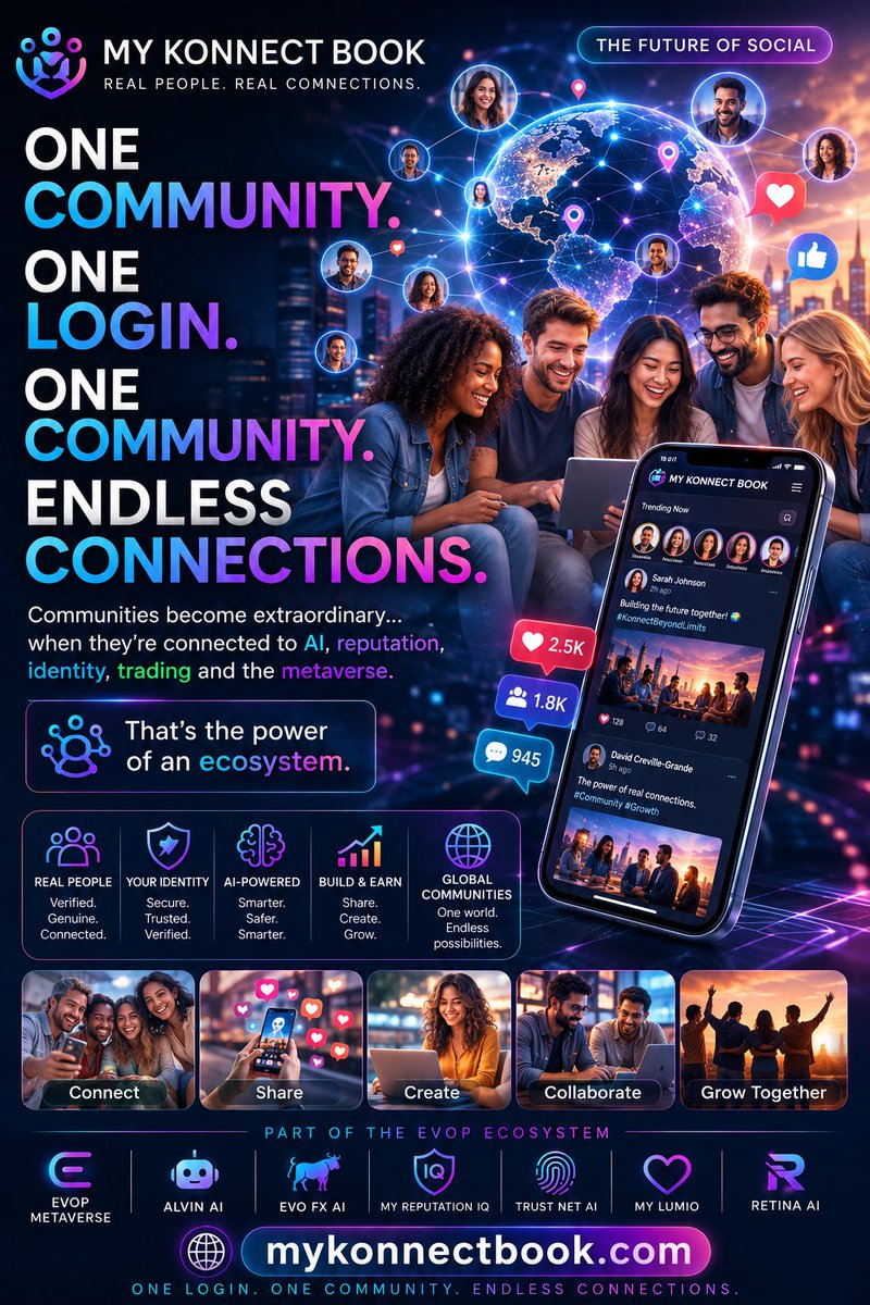 mykonnectbook's tweet photo. One Community

One login.
One community.
Endless connections.

Communities become extraordinary...when they're connected to AI, reputation, identity, trading and the metaverse.

That's the power of an ecosystem.

https://t.co/2byYnwaQwl https://t.co/OVUYo2tW3o