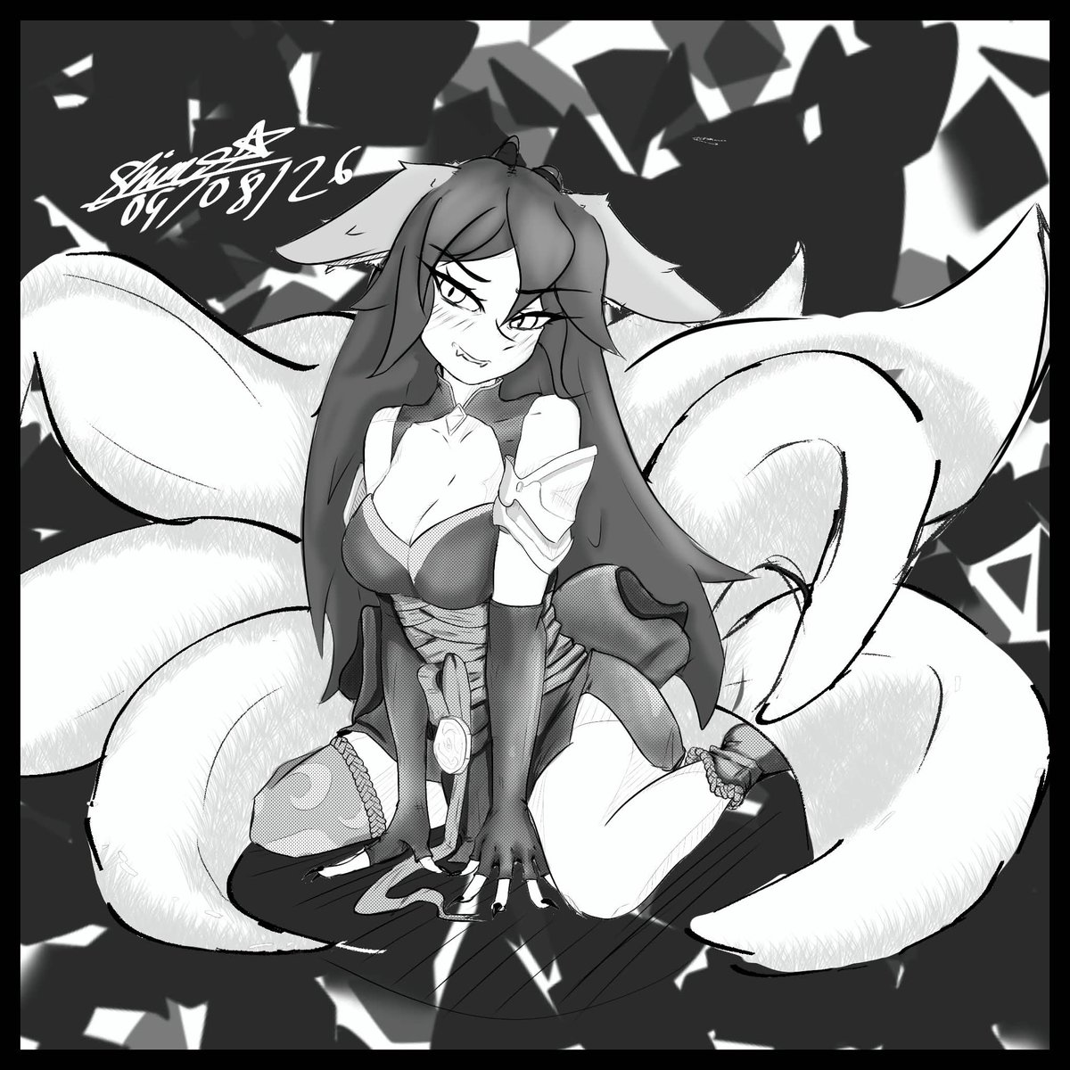 ShiroGSXR's tweet photo. Fluffy tails for Ahri :3
#LeagueOfLegendsFanArt #lolfanart #ahri #artwork #commisionsopen https://t.co/HD62NrcghA
