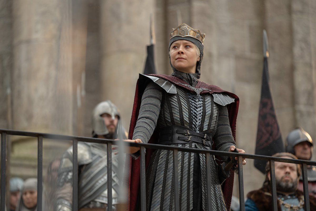 westerosies's tweet photo. New images of Queen Rhaenyra Targaryen in the #HouseOfTheDragon Season 3 finale. https://t.co/9HyWhMUMdr