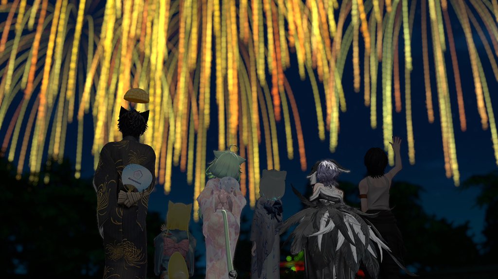 Vtomato1220's tweet photo. #VRChat #バーチャル河川敷夏祭り https://t.co/11Ope3uc8c