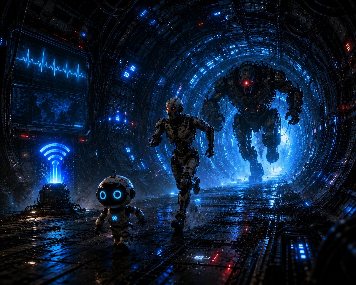 jho919's tweet photo. @weroamxyz @MarkoMilojkovi2 The Hidden Signal

R-01 followed the redirected signal into a forgotten communication station.

Hundreds of dormant transmitters suddenly came alive.

Then, one screen flickered on.

reff : 56231260
ID : 7737 https://t.co/vztcOaHCmH
