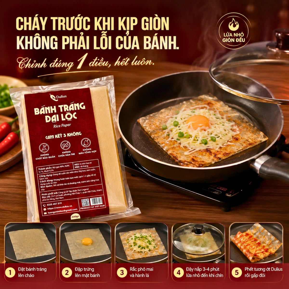 dulius2024's tweet photo. Bánh tráng nướng cháy trước khi giòn? Lỗi ở lửa lớn, không phải ở bánh. Nướng lửa nhỏ liu riu là đủ giòn đều. #Dulius #AnVat
Tiktokshop: https://t.co/pKYg6KS9Eg
Shopee: https://t.co/oEz4Sp8CJZ https://t.co/5uXUmedAvR