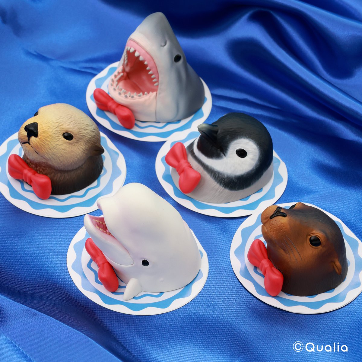 クオリア　QUALIA 6点セット 🌊ひょこ🐬ひょこ🦈ひょこ🐧ひょこ🦦ひょこ🦭