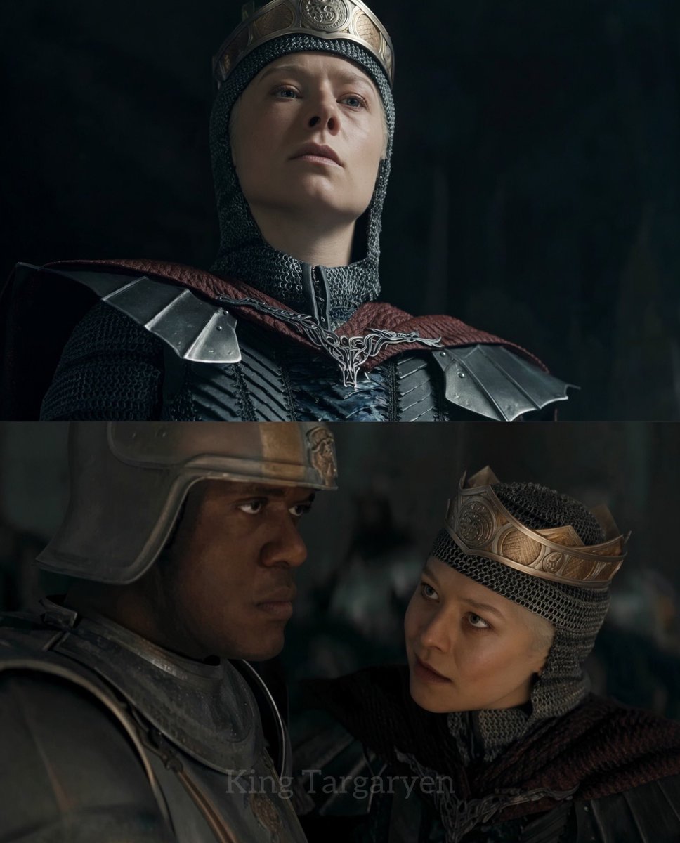 KingTargaryenn's tweet photo. “Tú eres la sangre de la Antigua Valyria. Tú respondes a dioses más elevados que el septón. Para ellos esta casa es una obra vacía de ladrillo y piedra…”
—Rhaenyra Targaryen.

Podemos discutir muchas de las decisiones que ha tomado la serie con Rhaenyra a lo largo de estos episodios, y creo que hay aspectos de su desarrollo que son perfectamente cuestionables. Pero lo que hemos visto en este último capítulo me ha parecido una auténtica maravilla.

Cada una de sus decisiones encaja con la mujer en la que se está convirtiendo, una reina cada vez más consumida por la idea de que su destino es gobernar, capaz de actuar con una crueldad que antes parecía impensable. La hemos visto imponer su voluntad, apartar a quien ya no le sirve, manipular a personas que confían en ella y utilizar a quienes la rodean como piezas de su propia guerra.

Y lo más interesante es que Rhaenyra ya ni siquiera parece necesitar justificar sus decisiones. Está completamente convencida de que la causa es suya, de que el poder le pertenece y de que todo lo que haga está justificado por el destino que cree que le corresponde.

Puede que no siempre me haya convencido cómo se ha construido su personaje a lo largo de esta temporada, pero en este episodio, sinceramente, me ha encantado. Todo lo que hace nos acerca un poco más a esa figura que llevábamos tanto tiempo esperando ver.

Qué delicia es ver, por fin, a Rhaenyra la Cruel.

#HouseOfTheDragon