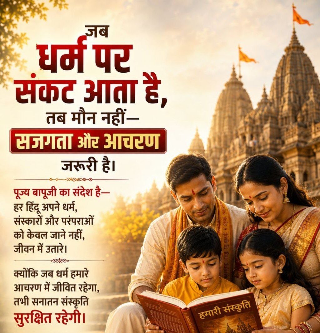 weirdoz_xd's tweet photo. @HarshDu32611429 @ClaireClas10142 @jagohindustani_ पूज्य बापूजी का संदेश हिंदू समाज को अपनी सनातन संस्कृति और स्वधर्म के प्रति सजग करता है। धर्म, संस्कार और परंपराओं का संरक्षण हमारी सामूहिक जिम्मेदारी है। इन्हें अगली पीढ़ी तक पहुँचाना Dharma Ki Raksha की सार्थक पहल है। अपनी संस्कृति पर गर्व करें, उससे जुड़ें और #JagoHindu https://t.co/oDD6Jvd2Ws
